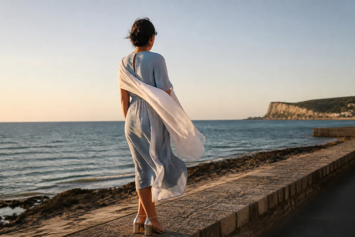 Tenue de mariage bord de mer : s'habiller face au vent
